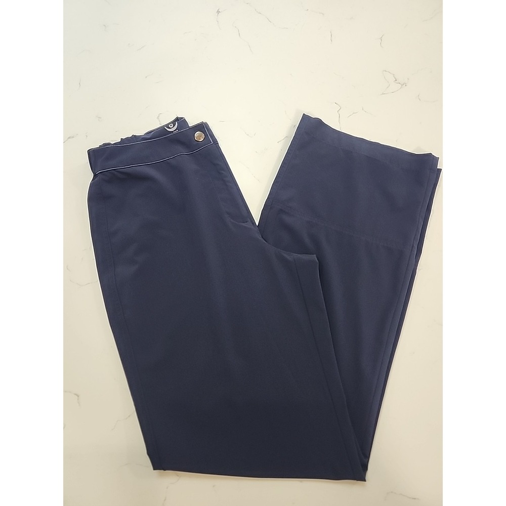 Zenergy by Chicos Pants Womens 1 (M) Regular Navy Blue Straight Pockets